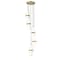 Z-Lite Cayden Chandelier, 5-Light, 12 In.W x 16.75 In.H, Modern Gold/Clear + Etched Opal 1946P-5R-MGLD - alternate 1
